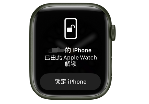 龙胜苹果手机维修分享用 AppleWatch 解锁配备面容 ID 的 iPhone方法 