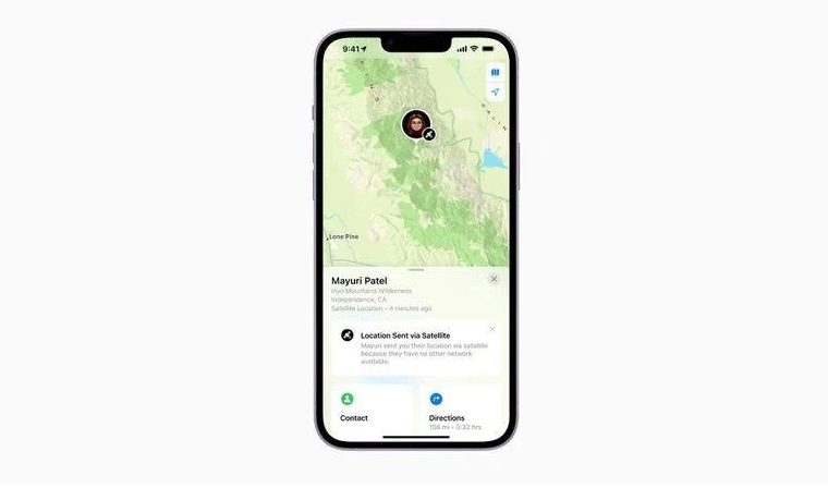 龙胜苹果14维修分享iPhone14系列中 FindMy功能通过卫星分享位置方法教程 