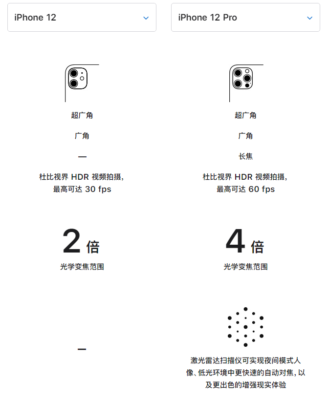 龙胜苹果手机维修分享苹果 iPhone 12 与 iPhone 12 Pro 选哪款 